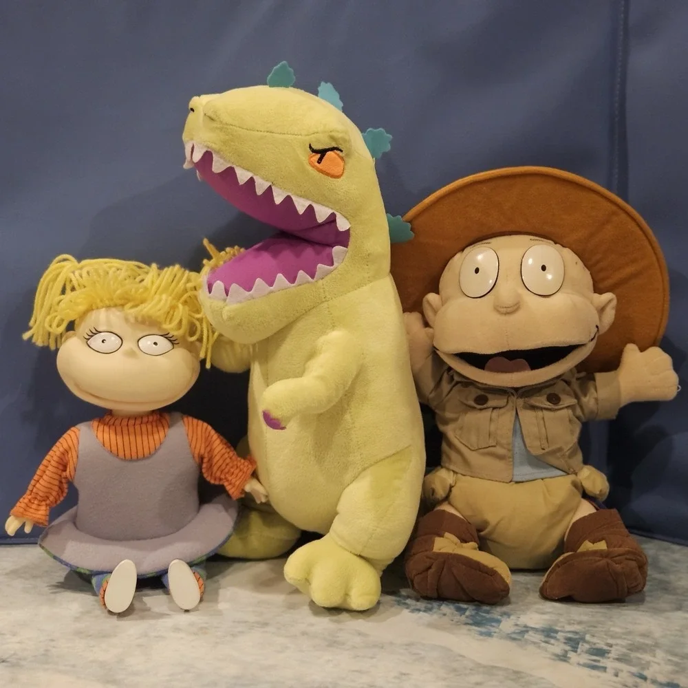 Vintage Rugrats Plush Lot Tommy Angelica 1997 1998 Mattel Reptar 16